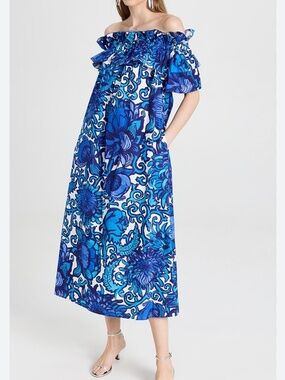 La DoubleJ breakfast floral midi dress